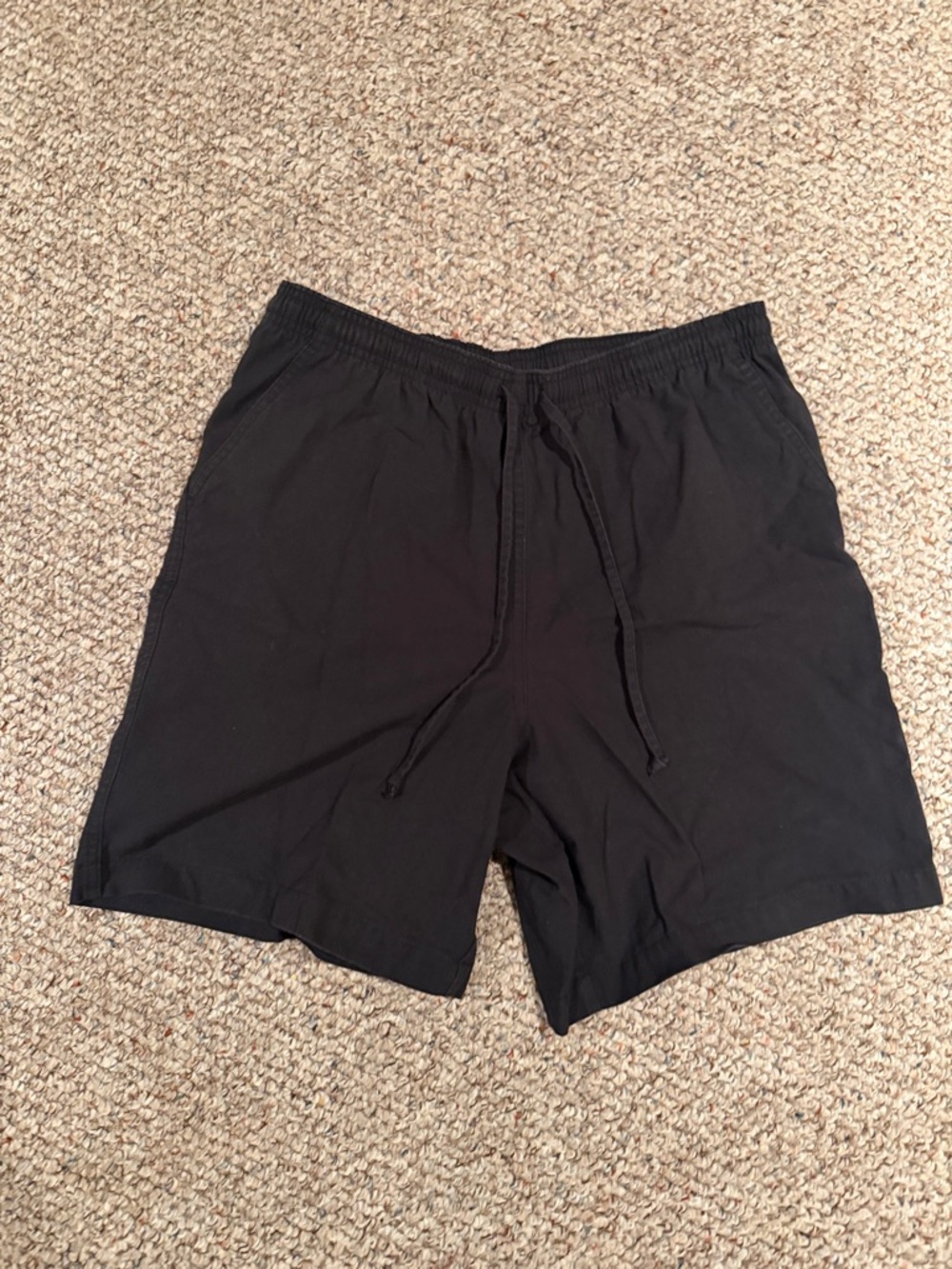 Men's Black Drawstring Shorts